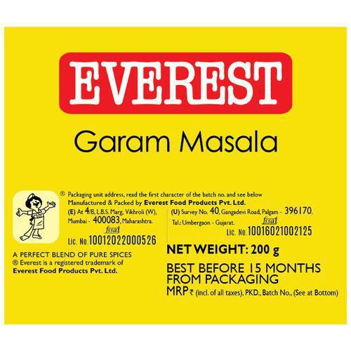 Buy Everest Masala Garam 200 g online from shops near you LoveLocal